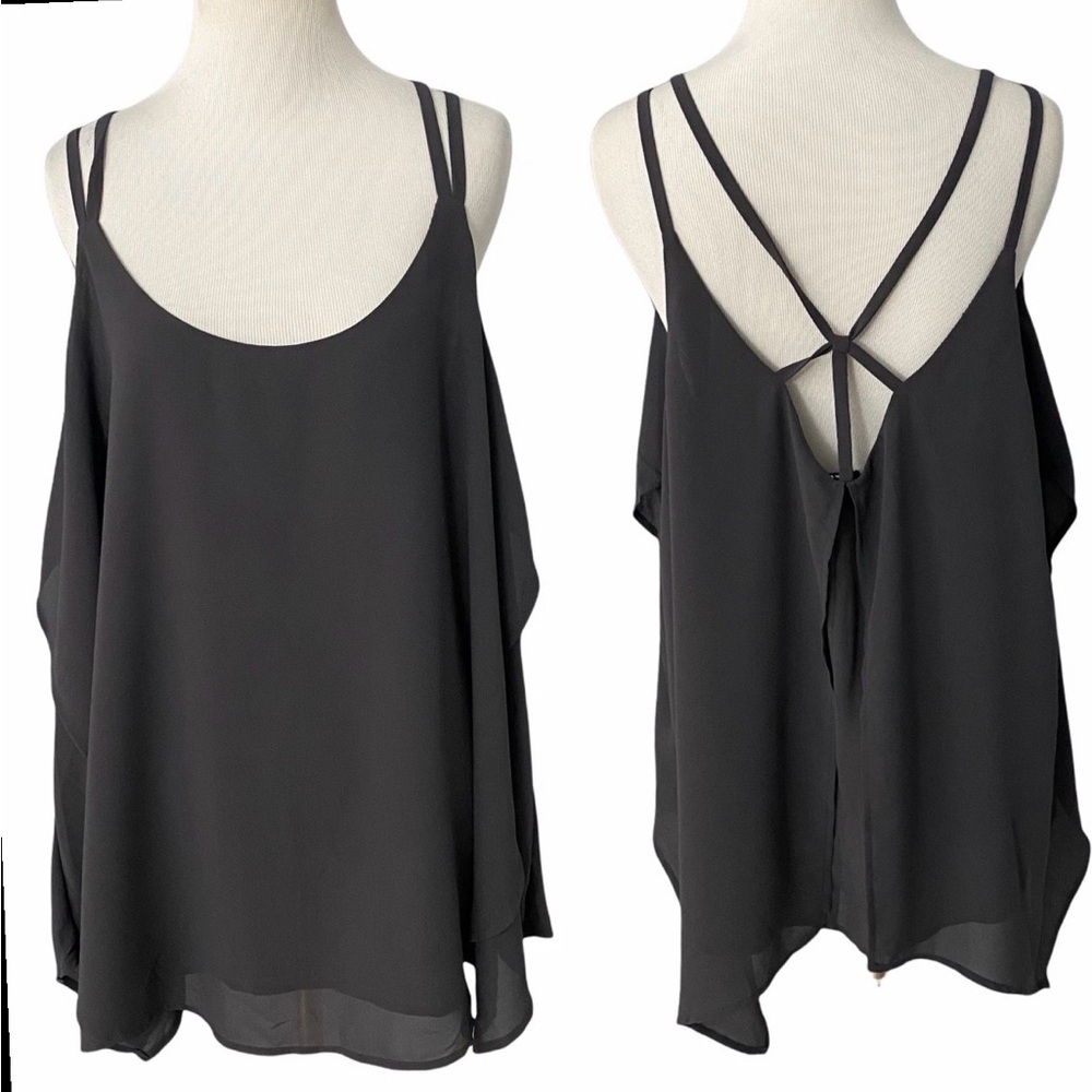 TORRID Gray Double Strap Women's Tunic Tank - Size 2 (18/20)